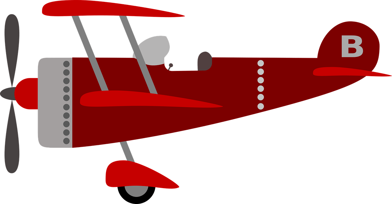 children's plane, red, kids